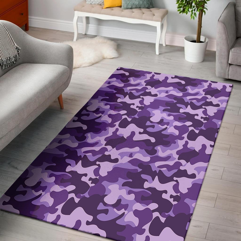 Purple Camo Print Floor Mat-grizzshop