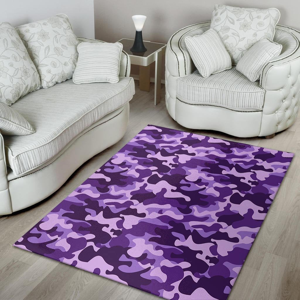 Purple Camo Print Floor Mat-grizzshop