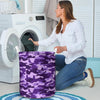 Purple Camo Print Laundry Basket-grizzshop