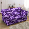 Purple Camo Print Loveseat Cover-grizzshop