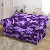 Purple Camo Print Loveseat Cover-grizzshop