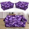 Purple Camo Print Loveseat Cover-grizzshop