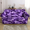 Purple Camo Print Loveseat Cover-grizzshop