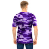 Purple Camo Print Men T Shirt-grizzshop