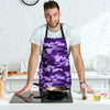 Purple Camo Print Men's Apron-grizzshop