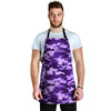 Purple Camo Print Men's Apron-grizzshop