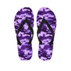 Purple Camo Print Men's Flip Flops-grizzshop