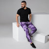 Purple Camo Print Men's Joggers-grizzshop