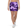 Purple Camo Print Mini Skirt-grizzshop