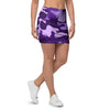 Purple Camo Print Mini Skirt-grizzshop