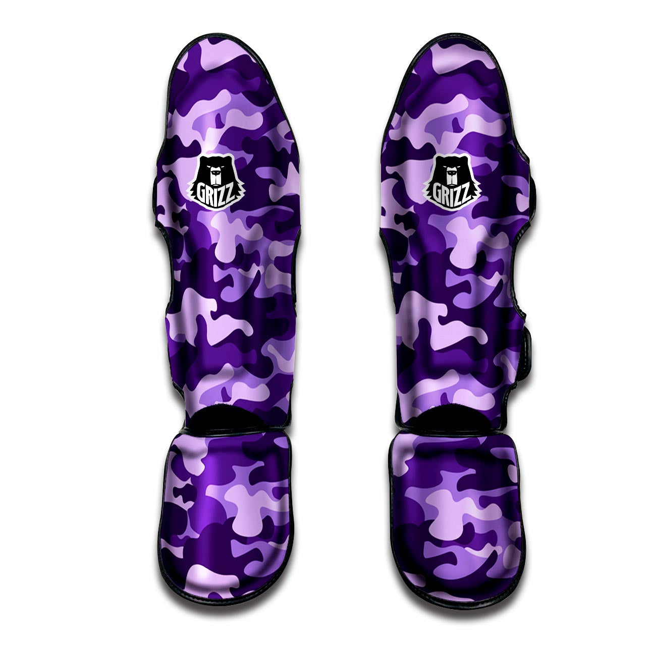 Purple Camo Print Muay Thai Shin Guard-grizzshop