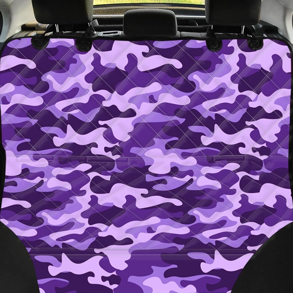Purple Camo Print Pet Car Seat Cover-grizzshop