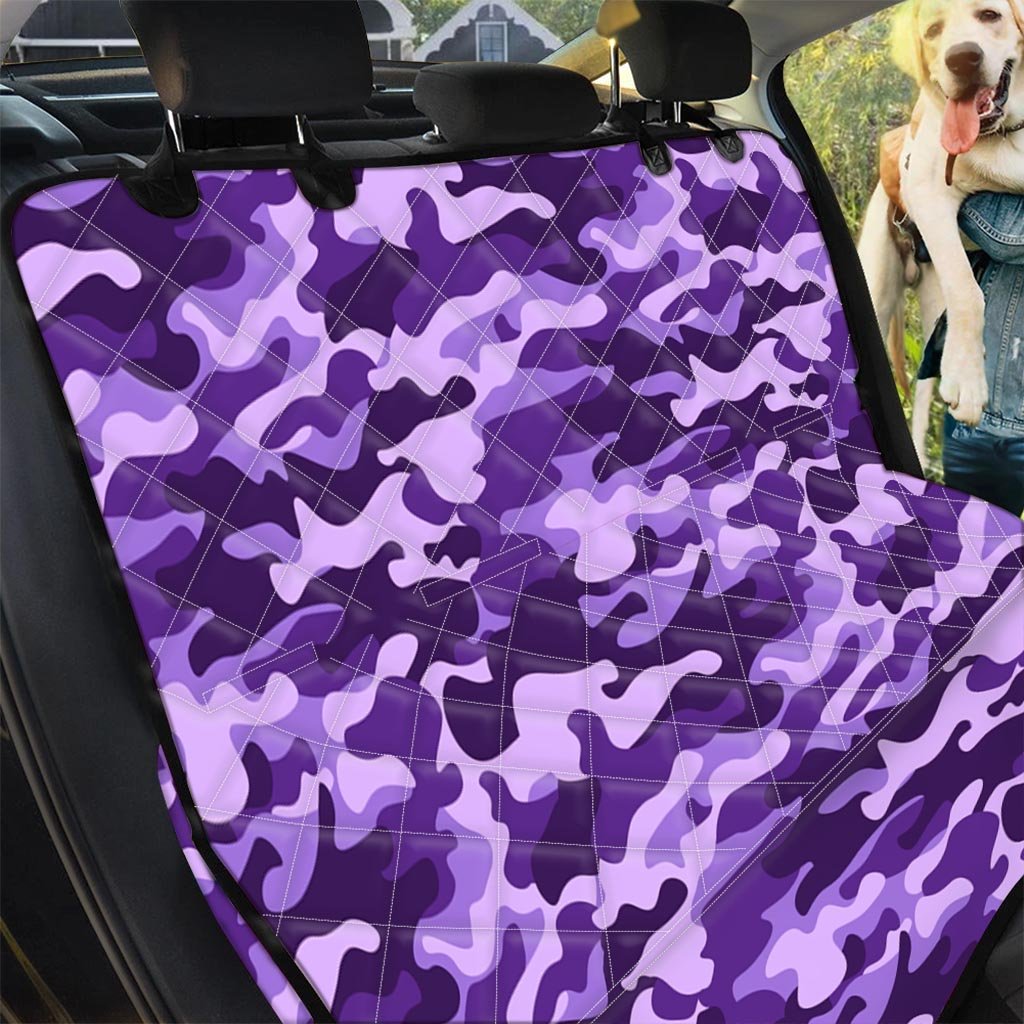Purple Camo Print Pet Car Seat Cover-grizzshop