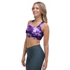 Purple Camo Print Sports Bra-grizzshop