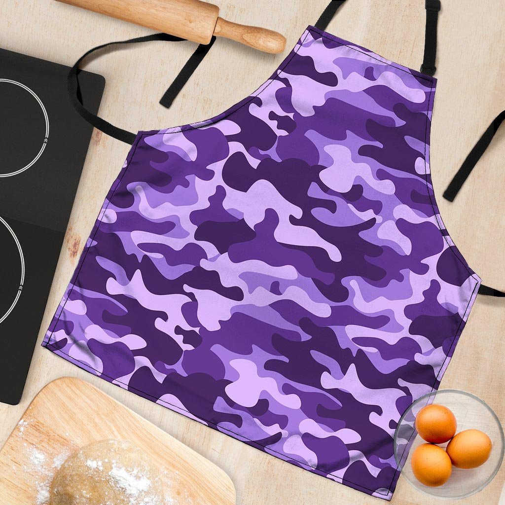 Purple Camo Print Women's Apron-grizzshop