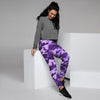 Purple Camo Print Women's Joggers-grizzshop