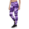 Purple Camo Print Women's Leggings-grizzshop