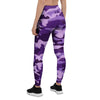 Purple Camo Print Women's Leggings-grizzshop