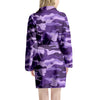 Purple Camo Print Women's Robe-grizzshop