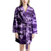 Purple Camo Print Women's Robe-grizzshop