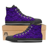 Purple Camouflage Dark Print Black High Top Shoes-grizzshop