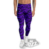 Purple Camouflage Dark Print Men's Leggings-grizzshop