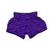 Purple Camouflage Dark Print Muay Thai Boxing Shorts-grizzshop