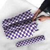 Purple Checkered Flag Print Umbrella-grizzshop