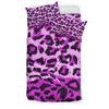 Purple Cheetah Leopard Pattern Print Duvet Cover Bedding Set-grizzshop