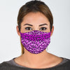 Purple Cheetah Leopard Pattern Print Face Mask-grizzshop