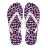 Purple Cheetah Leopard Pattern Print Men & Women Flip Flops-grizzshop