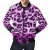 Purple Cheetah Leopard Pattern Print Men's Bomber Jacket-grizzshop