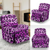 Purple Cheetah Leopard Pattern Print Recliner Cover-grizzshop