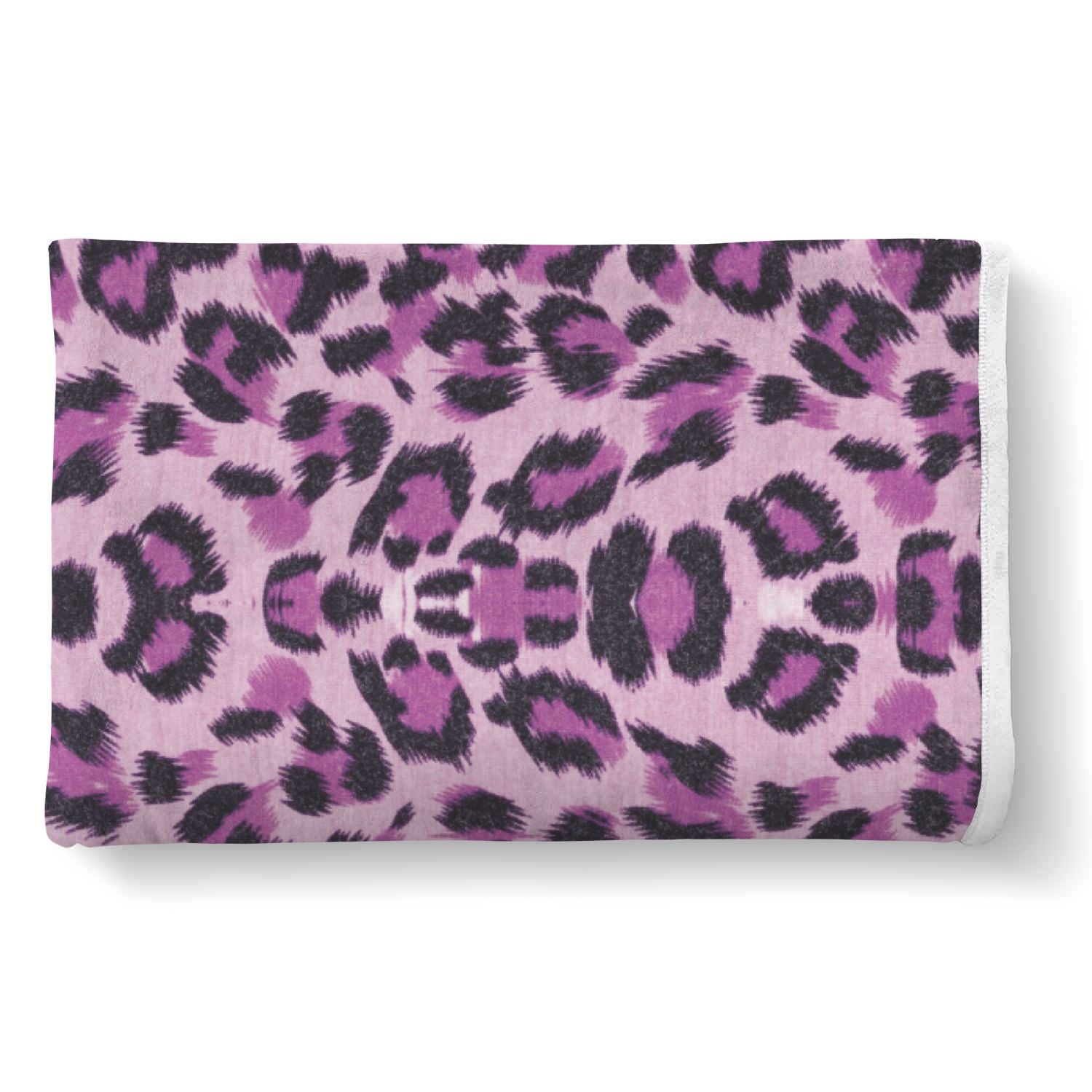 Purple Cheetah Leopard Pattern Print Throw Blanket-grizzshop