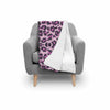 Purple Cheetah Leopard Pattern Print Throw Blanket-grizzshop