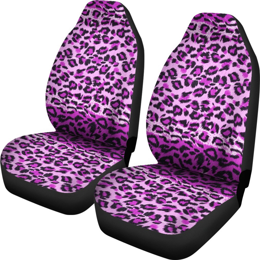 Purple Cheetah Leopard Pattern Print Universal Fit Car Seat Cover-grizzshop
