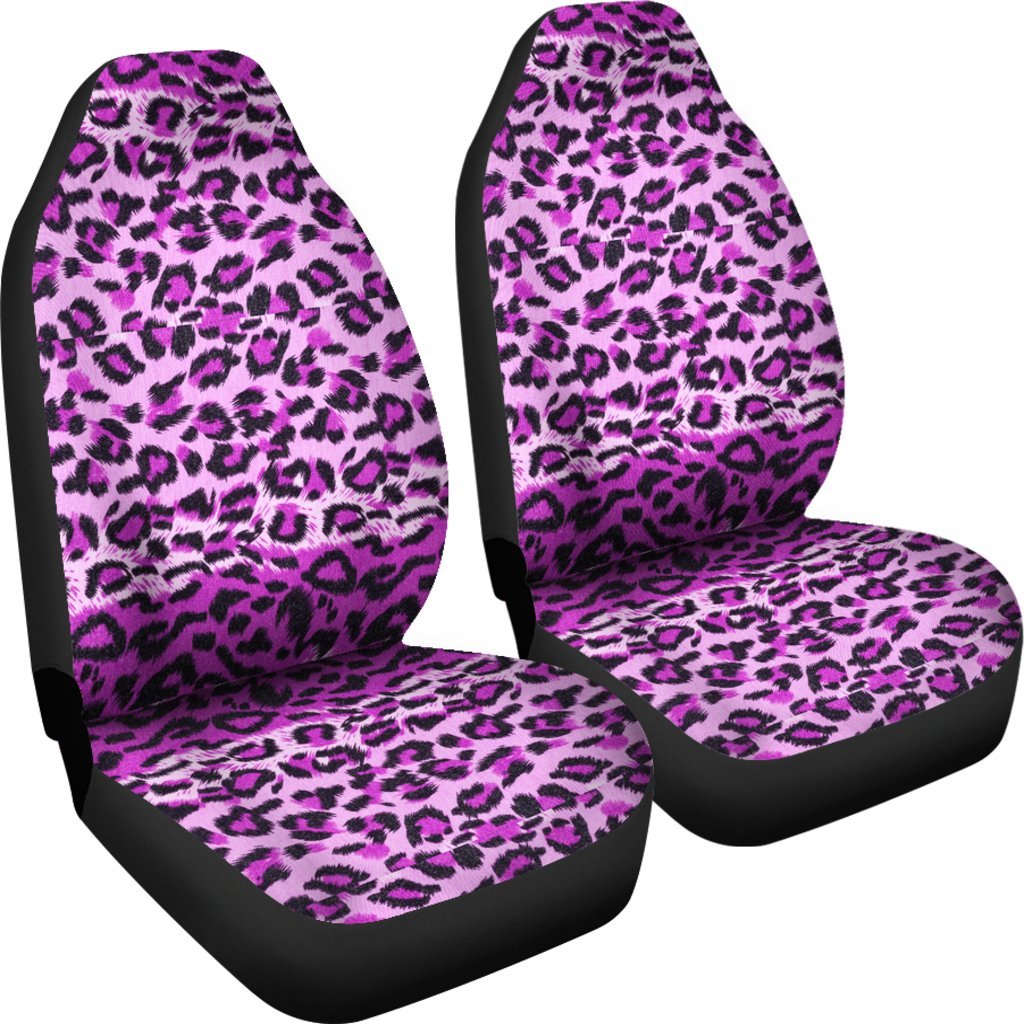 Purple Cheetah Leopard Pattern Print Universal Fit Car Seat Cover-grizzshop