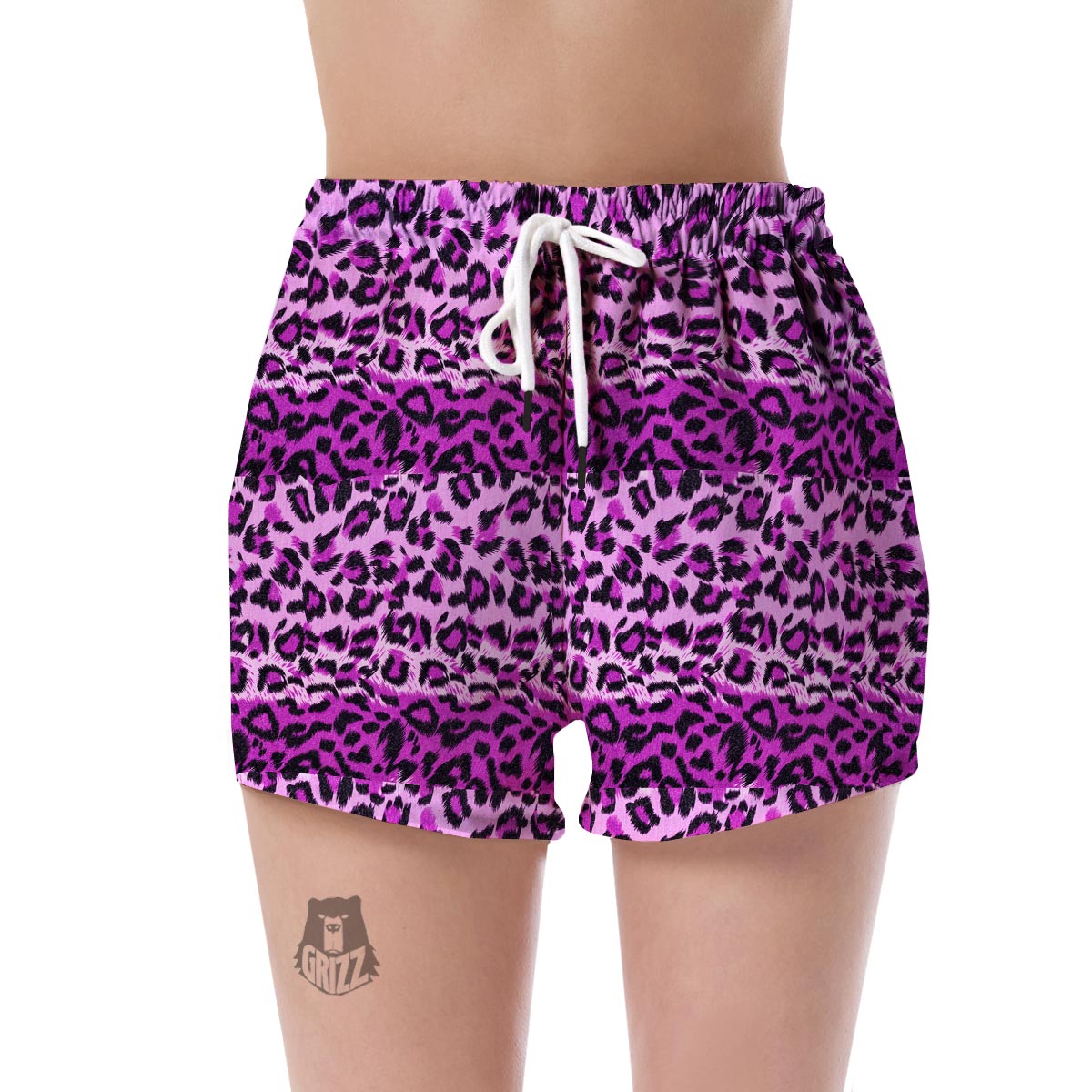 Purple Cheetah Leopard Pattern Print Women's Shorts-grizzshop
