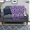 Purple Cow Print Pattern Blanket-grizzshop