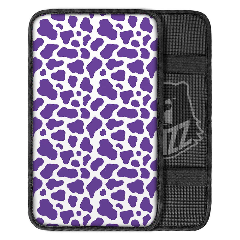 Purple Cow Print Pattern Car Center Console Cover-grizzshop
