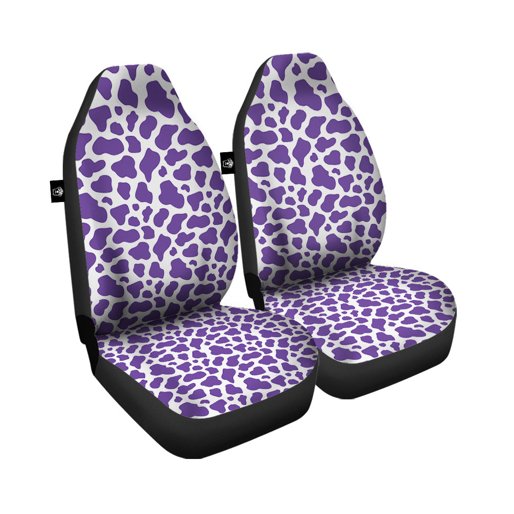 Purple Cow Print Pattern Car Seat Covers-grizzshop