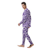 Purple Cow Print Pattern Men's Pajamas-grizzshop