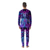 Purple Cyber Skeleton Print Men's Pajamas-grizzshop