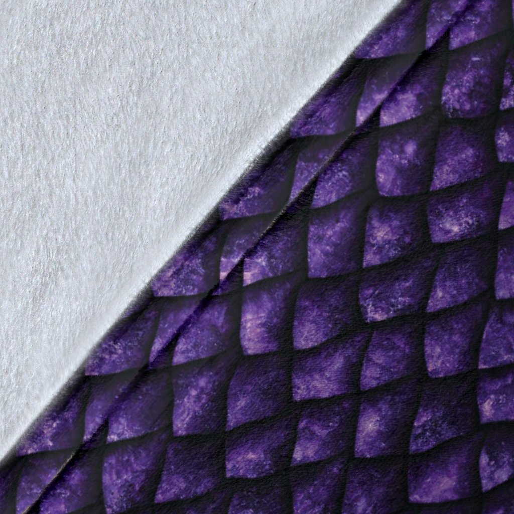 Purple Egg Skin Dragon Pattern Print Blanket-grizzshop