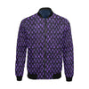 Purple Egg Skin Dragon Pattern Print Men's Bomber Jacket-grizzshop