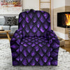 Purple Egg Skin Dragon Pattern Print Recliner Cover-grizzshop