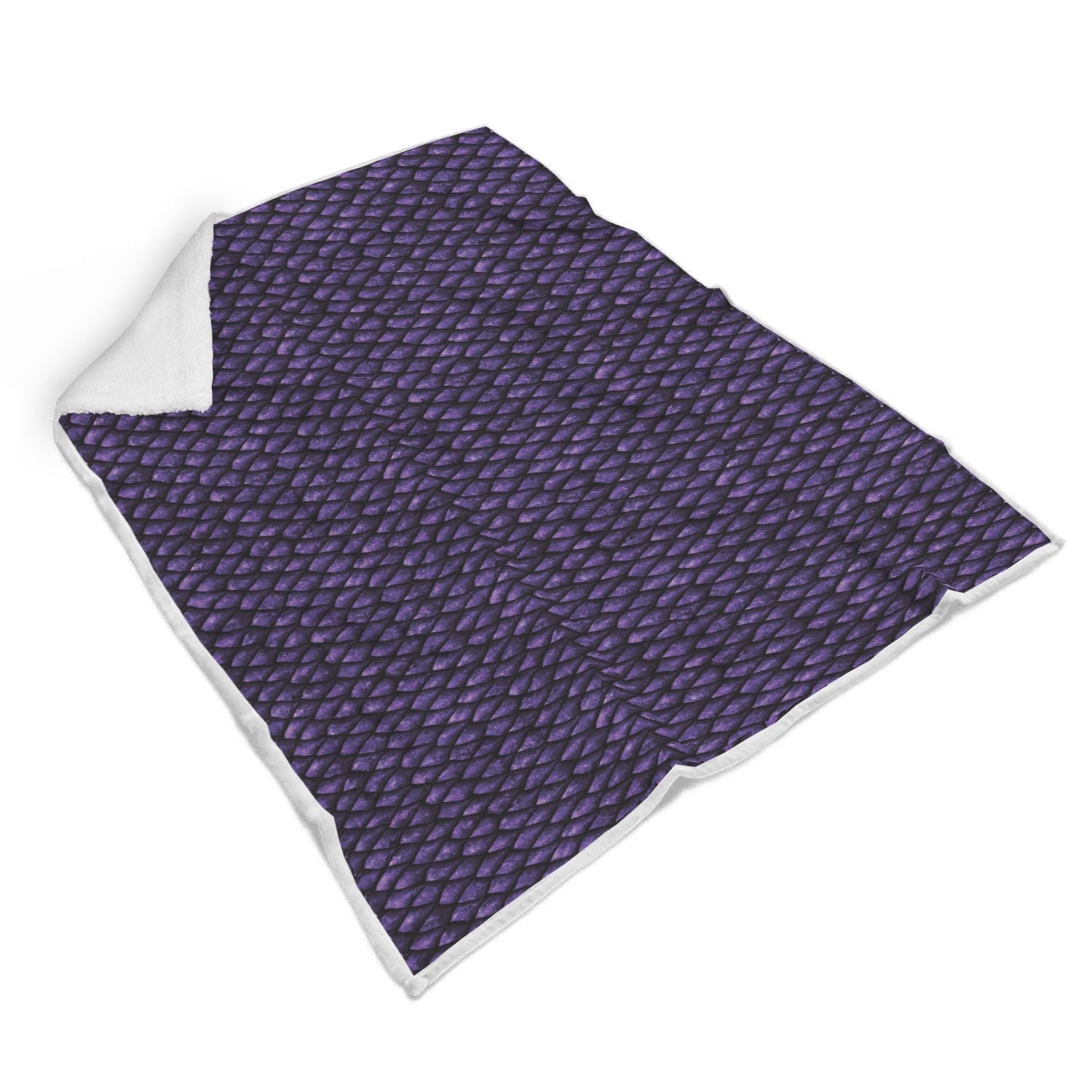 Purple Egg Skin Dragon Pattern Print Throw Blanket-grizzshop