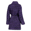 Purple Egg Skin Dragon Pattern Print Women Long Robe-grizzshop