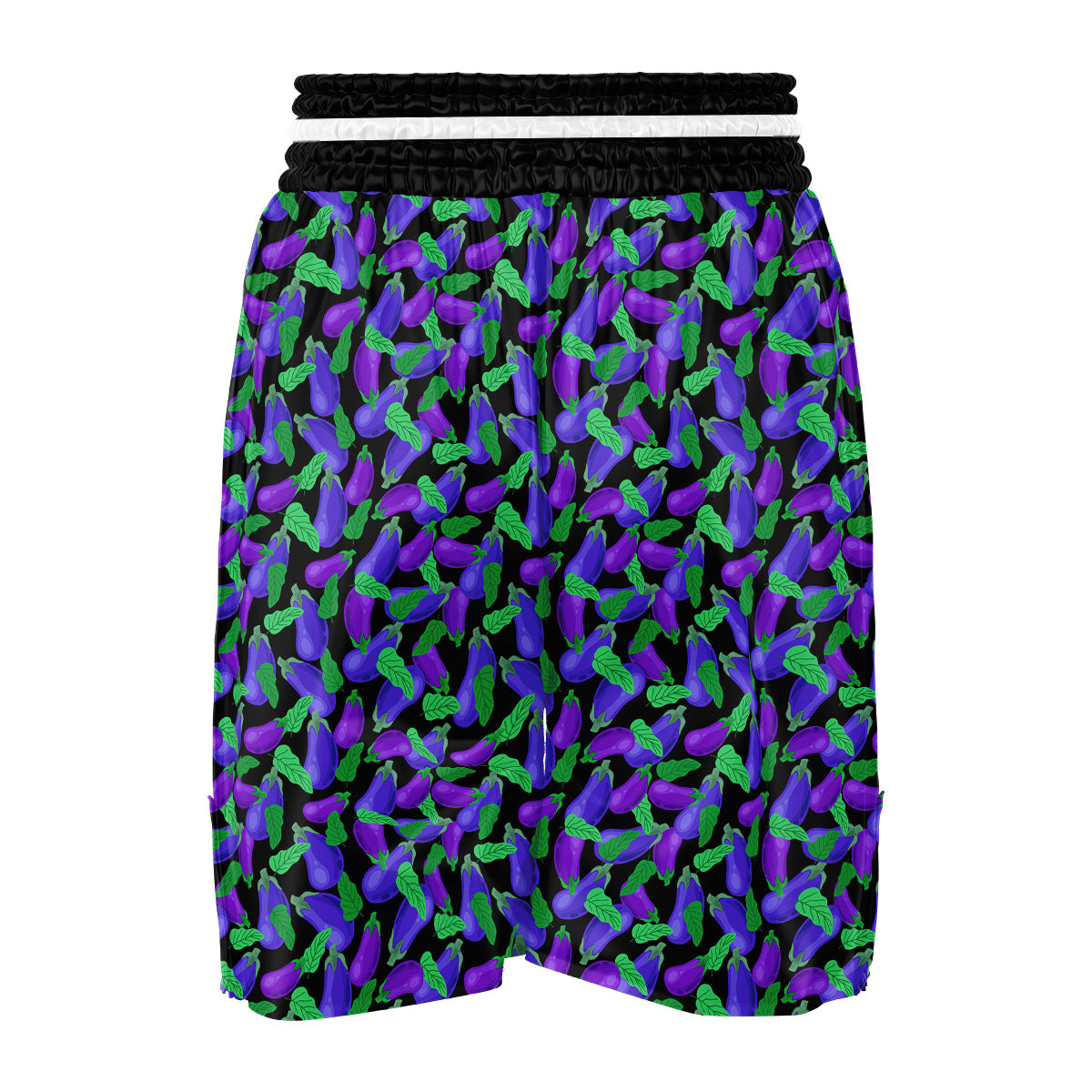 Purple Eggplant Print Pattern Boxing Shorts-grizzshop