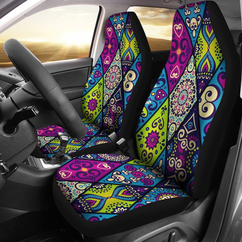 Purple Ethnic Pattern Car Seat Cover-grizzshop